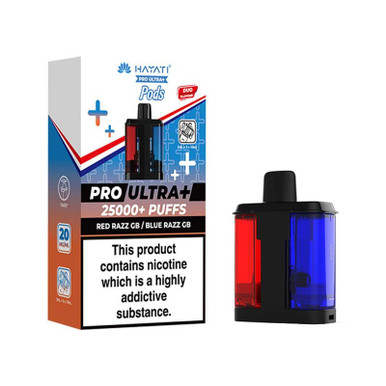 Hayati Pro Ultra Plus Pods Red Razz GB - Blue Razz GB