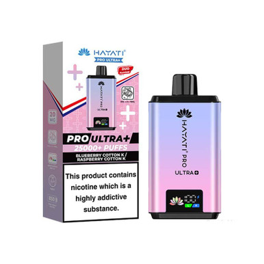 Hayati Pro Ultra Plus 25000 Pod Kit Blueberry Cotton K - Raspberry Cotton K